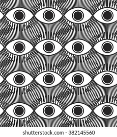 Seamless pattern with an eyes