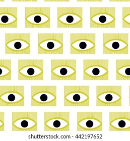 Seamless pattern with eyes. Graphic abstract, art pattern.