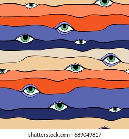Seamless pattern and eyes
