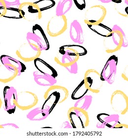 Seamless Pattern for fabric design. Water splash paint splatter. Background texture old fabric. Ink paint Line vector.