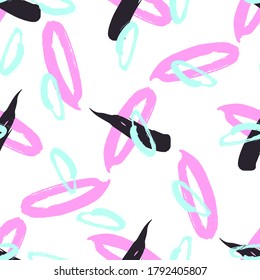 Seamless Pattern for fabric design. Water splash paint splatter. Background texture old fabric. Ink paint Line vector.