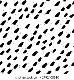 Seamless Pattern for fabric design. Water splash paint splatter. Background texture old fabric. Ink paint Line vector.