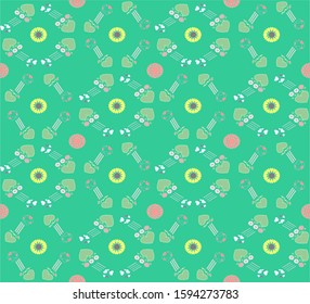 Seamless pattern for fabric, paper "Love is life".