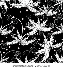 Seamless pattern Fabric pattern shirt pattern white black