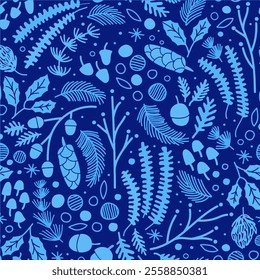 Seamless Pattern Fabric Textile Vintage Illustration NAture Floral Flower