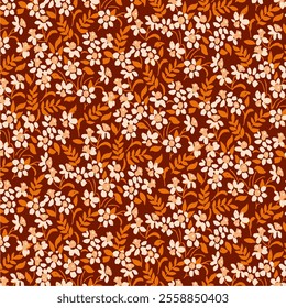 Seamless Pattern Fabric Textile Vintage Illustration NAture Floral Flower