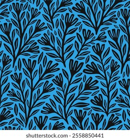 Seamless Pattern Fabric Textile Vintage Illustration NAture Floral Flower