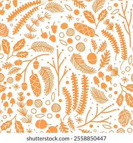 Seamless Pattern Fabric Textile Vintage Illustration NAture Floral Flower