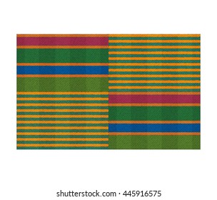 Seamless pattern with fabric texture. Color vector line ornament.