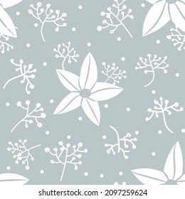 
Patrón sin incandescencias, para tejidos, motivos florales, estilo plano. Ilustración vectorial.