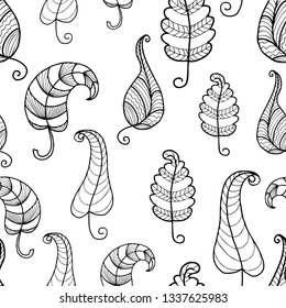 seamless pattern of fabulous leaves 