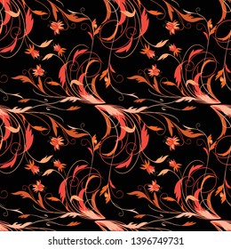 Seamless pattern of fabulous plant