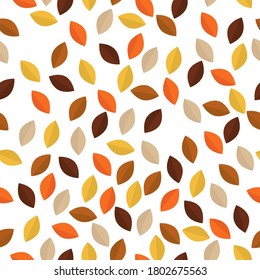 seamless pattern with fall leaf print
