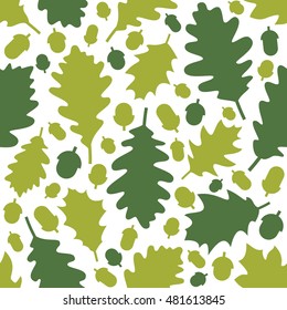 Seamless Pattern With Fall Leaves.