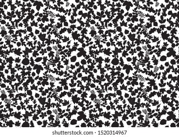 Seamless pattern with fall maple leaves. Vector illustration. Pattern in swatches panel