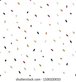 Seamless pattern, falling confetti or egg with white background, vector illustration