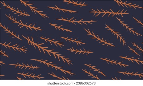 Seamless pattern falling feather. Seamless pattern with hand drawn forest leaves. Botanical hand drawn vector background. Feather duster hand drawn background. Eucalyptus Vector.