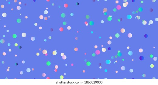 Seamless pattern falling festive pleasing confetti. Admirable bright sparkling background with random particles on blue. Celebration colorful stars. Template vector Illustration for carnival