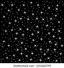 Seamless pattern with falling snow. Cartoon style.