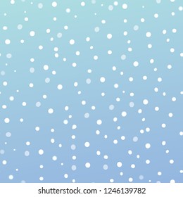 Seamless pattern with falling snow or snowflakes on  a blue background. vector.