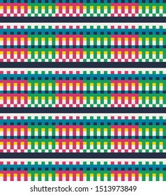 seamless pattern in fancy colored stripes