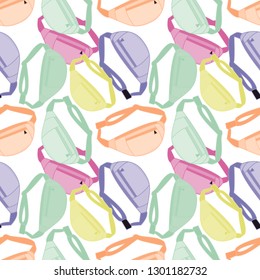 Seamless Pattern With Fanny Pack