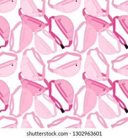 Seamless Pattern With Fanny Pack
