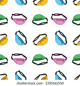 Seamless Pattern With Fanny Pack