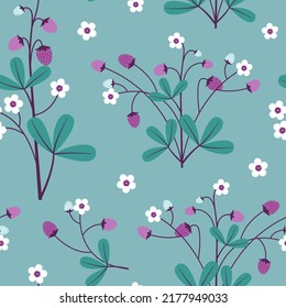 seamless pattern fantastic cute sweet strawberry