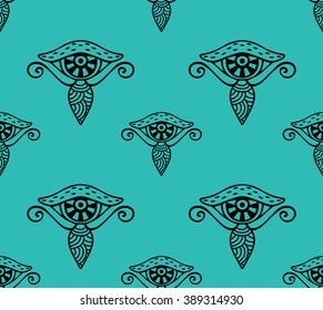 Seamless pattern with fantastic eyes. Vector illustration