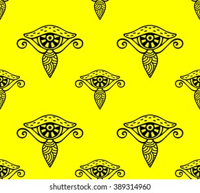 Seamless pattern with fantastic eyes. Vector illustration