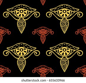 Seamless pattern with fantastic eyes. Vector illustration