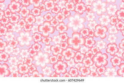 Seamless pattern. Fantastic flowers. Random order. Chaos of color.