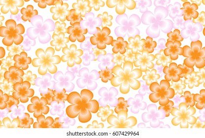 Seamless pattern. Fantastic flowers. Random order. Chaos of color.