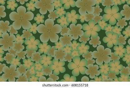 Seamless pattern. Fantastic flowers. Random order. 