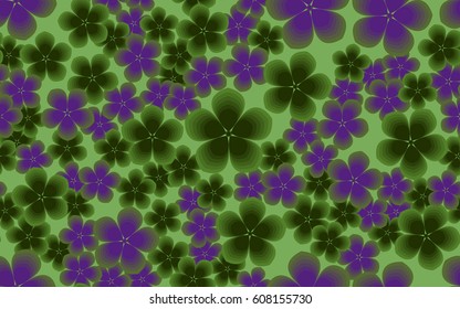 Seamless pattern. Fantastic flowers. Random order. 