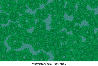 Seamless pattern. Fantastic flowers. Random order. 