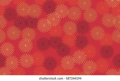 Seamless pattern. Fantastic star flowers. Trendy textiles. Wallpaper for children. Flat. Cartoon.
