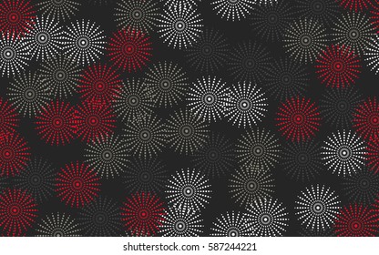 Seamless pattern. Fantastic star flowers. Trendy textiles. Wallpaper for children. Flat. Cartoon.