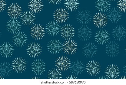 Seamless pattern. Fantastic star flowers. Trendy textiles. Wallpaper for children. Flat. Cartoon.
