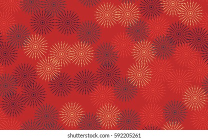 Seamless pattern. Fantastic star flowers. Trendy textiles. Wallpaper for children. Flat. Cartoon.