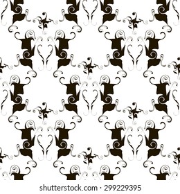 seamless pattern of fantasy birds