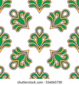 Seamless pattern with fantasy decorative elements. Vector illustration.