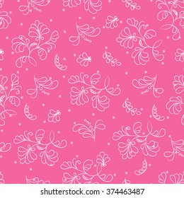 seamless pattern of fantasy flowers