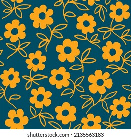Seamless pattern with fantasy flowers, ethnic rotary repeat fabric and tile design, natural wallpaper, floral decoration curl illustration. Paisley print hand drawn elements.Ukrainian pattern