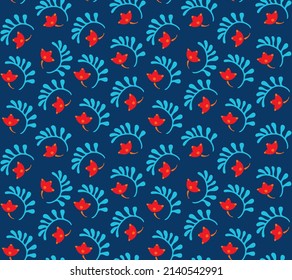 Patrón inmaculado con flores de fantasía, tela repetida étnica y diseño de baldosas, tapicería natural, decoración floral de dibujos curlos. Paisley imprime elementos dibujados a mano. Patrón ucraniano
