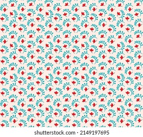 Seamless pattern with fantasy flowers, ethnic rotary repeat fabric and tile design, natural wallpaper, floral decoration curl illustration. Paisley print hand drawn elements.Ukrainian pattern