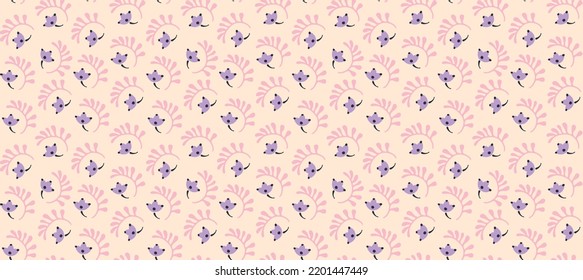 Seamless pattern with fantasy flowers, ethnic rotary repeat fabric and tile design, natural wallpaper, floral decoration curl illustration. Paisley print hand drawn elements.Ukrainian pattern