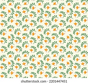 Seamless pattern with fantasy flowers, ethnic rotary repeat fabric and tile design, natural wallpaper, floral decoration curl illustration. Paisley print hand drawn elements.Ukrainian pattern