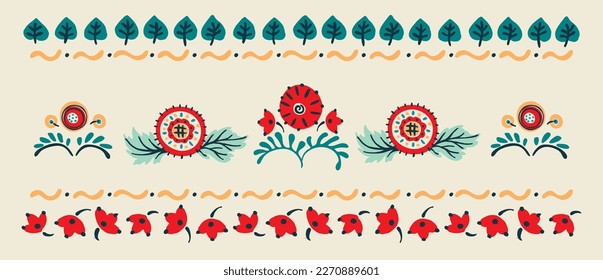 Seamless pattern with fantasy flowers, ethnic rotary repeat fabric and tile design, natural wallpaper, floral decoration curl illustration. Paisley print hand drawn elements.Ukrainian pattern